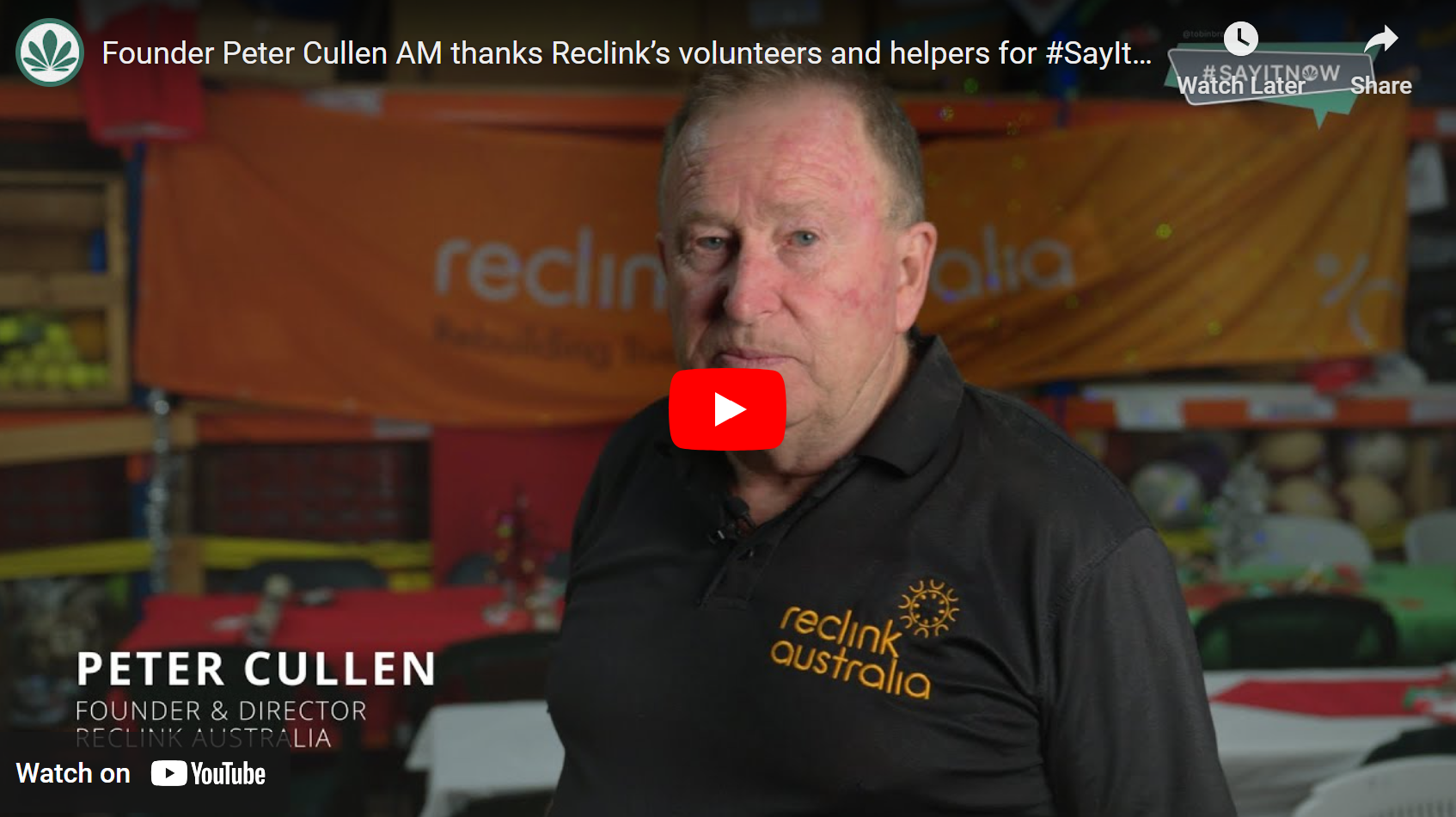 Say It Now 2024 : Peter Cullen AM | Tobin Brothers Funerals